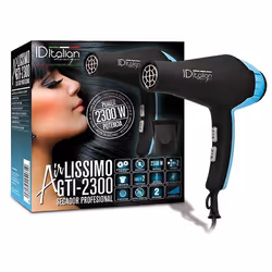 Italian Design GTI 2300, Noir, Bleu, Monochromatique, Plastique, Orifice de suspension, 2,78 m, Boutons