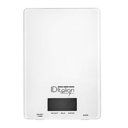 ID Italian IDECUACC01 escabeaux de cuisine Blanc Comptoir Rectangle Balance de ménage électronique