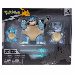 Figurines Pokémon - Pokemon - Multipack Evolution - Squirtle Wartortle Blastoise