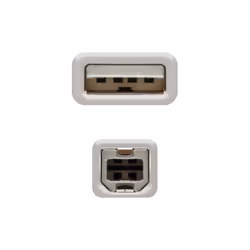 Nanocable 10.01.0103 câble USB 1,8 m USB 2.0 USB A USB B Beige
