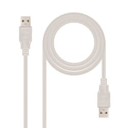 Nanocable 10.01.0303 câble USB 2 m USB 2.0 USB A Beige