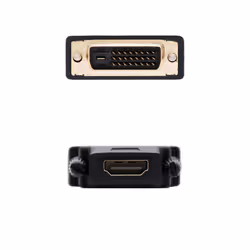 Nanocable 10.15.0700 changeur de genre de câble DVI 24+1 HDMI Noir
