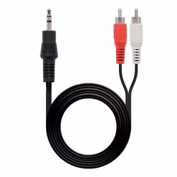 Nanocable 10.24.0305 câble audio 5 m 3,5mm 2 x RCA Noir