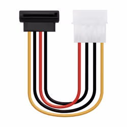 Nanocable 10.19.0201-OEM, 0,16 m, Molex (4-pin), SATA 15 broches, Mâle, Femelle, Droit