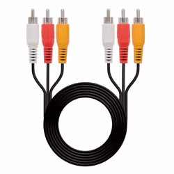 Nanocable 10.24.0802, 1,8 m, 3 x RCA, 3 x RCA, Femelle, Mâle, Noir