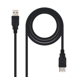 Nanocable 10.01.0203-BK câble USB 1,8 m USB 2.0 USB A Noir