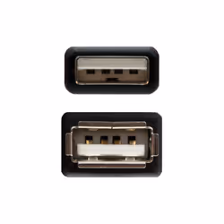 Nanocable 10.01.0204-BK câble USB 3 m USB 2.0 USB A Noir