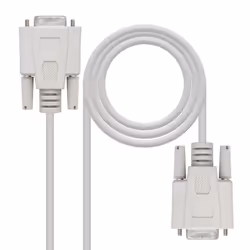 Nanocable 10.14.0602, Beige, 1,8 m, DB9, DB9, Femelle, Femelle