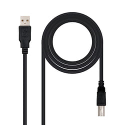 Nanocable 10.01.0102-BK câble USB 1 m USB 2.0 USB A USB B Noir