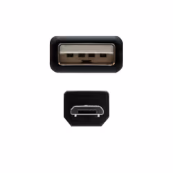 Nanocable 10.01.0500 câble USB 0,8 m USB 2.0 USB A Micro-USB B Noir