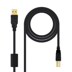 Nanocable 10.01.1202 câble USB 2 m USB 2.0 USB A USB B Noir