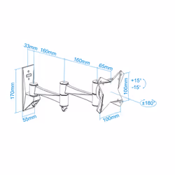 TooQ LP2323TN-B support pour téléviseur 23" Noir - Vue supplémentaire 9