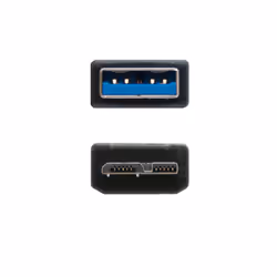 Nanocable 10.01.1101-BK câble USB 1 m USB 3.2 Gen 1 (3.1 Gen 1) USB A Micro-USB B Noir