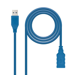Nanocable 10.01.0902-BL câble USB 2 m USB 3.2 Gen 1 (3.1 Gen 1) USB A Bleu