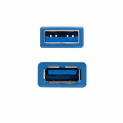 Nanocable 10.01.0902-BL câble USB 2 m USB 3.2 Gen 1 (3.1 Gen 1) USB A Bleu