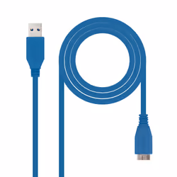 Nanocable 10.01.1101-BL, 1 m, USB A, Micro-USB B, USB 3.2 Gen 1 (3.1 Gen 1), Mâle/Mâle, Bleu
