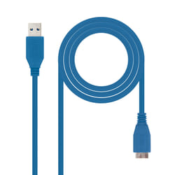 Nanocable 10.01.1101-BL câble USB 1 m USB 3.2 Gen 1 (3.1 Gen 1) USB A Micro-USB B Bleu