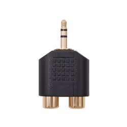 Nanocable 10.27.0015, Noir, 2x RCA, Mâle, Femelle, Sac en polyéthylène, 160 mm