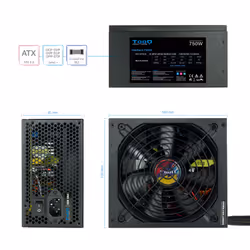 TooQ TQAPOLO-750SP unité d'alimentation d'énergie 750 W 20+4 pin ATX ATX Noir - Vue supplémentaire 4