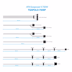 TooQ TQAPOLO-750SP unité d'alimentation d'énergie 750 W 20+4 pin ATX ATX Noir - Vue supplémentaire 5