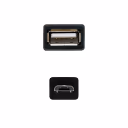 Nanocable 10.01.3500 câble USB 0,15 m USB 2.0 Micro-USB B USB A Noir