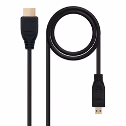 Nanocable 10.15.3502, 1,8 m, HDMI Type A (Standard), HDMI Type D (Micro), 1096 x 2160 pixels, Compatibilité 3D, Noir