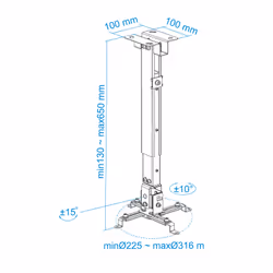 TooQ PJ2012T-W support pour projecteurs Plafond Blanc - Vue supplémentaire 7