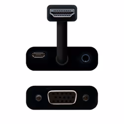 Nanocable 10.16.2001-BK câble vidéo et adaptateur 0,1 m Noir