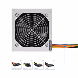 TooQ TQEP-500SSE unité d'alimentation d'énergie 500 W 24-pin ATX ATX Argent - Vue supplémentaire 4