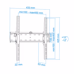 TooQ LP4255T-B support pour téléviseur 55" Noir - Vue supplémentaire 9