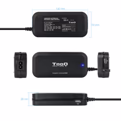 TooQ TQLC-90BS02AT adaptateur de puissance & onduleur Intérieure 90 W Noir - Vue supplémentaire 4