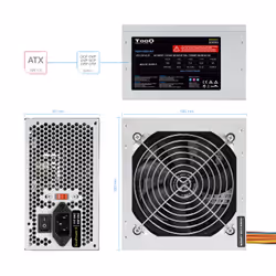 TooQ TQEP-500S-INT unité d'alimentation d'énergie 500 W 24-pin ATX ATX Argent - Vue supplémentaire 6