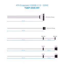 TooQ TQEP-500S-INT unité d'alimentation d'énergie 500 W 24-pin ATX ATX Argent - Vue supplémentaire 7