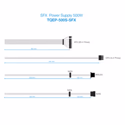 TooQ Fonte Ecopower II unité d'alimentation d'énergie 500 W 20+4 pin ATX SFX Argent - Vue supplémentaire 10