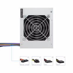 TooQ Fonte Ecopower II unité d'alimentation d'énergie 500 W 20+4 pin ATX SFX Argent - Vue supplémentaire 8