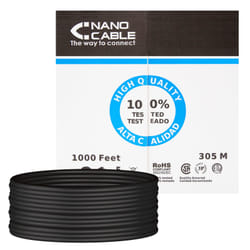 Nanocable 10.20.0504-EXT-BK câble de réseau Noir 305 m Cat6 U/UTP (UTP)