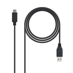 Nanocable USB 3.1, 1m câble USB USB 3.2 Gen 2 (3.1 Gen 2) USB C USB A Noir