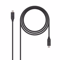 Nanocable USB 3.1, 1m, 1 m, USB C, USB C, USB 3.2 Gen 2 (3.1 Gen 2), Mâle/Mâle, Noir