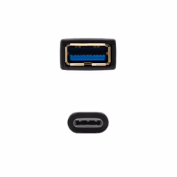 Nanocable USB 3.1, 0.15m câble USB 0,15 m USB 3.2 Gen 2 (3.1 Gen 2) USB A USB C Noir