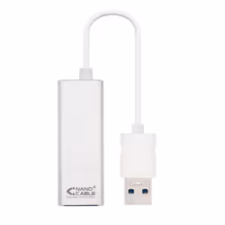 Nanocable USB 3.0/RJ-45, 0.15m, Argent, CE, RTL8153, 150 mm, 110 mm, 30 mm