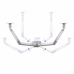 TooQ DB3132TNR-S support d'écran plat pour bureau 32" Argent - Vue supplémentaire 9