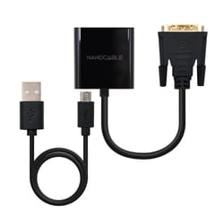 Nanocable 10.16.2008-BK câble vidéo et adaptateur 0,1 m Noir