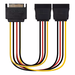 Nanocable 10.19.0103, 0,2 m, SATA 15 broches, 2 x SATA 15 broches, Mâle, Femelle, Droit