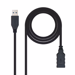 Nanocable 10.01.0903-BK, 3 m, USB A, USB A, USB 3.2 Gen 1 (3.1 Gen 1), 5 Mbit/s, Noir