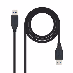 Nanocable 10.01.1003-BK, 3 m, USB A, USB A, USB 3.2 Gen 1 (3.1 Gen 1), 5 Mbit/s, Noir