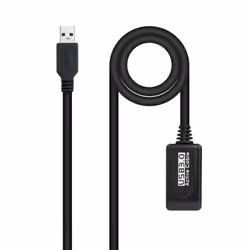 Nanocable 10.01.0311, 5 m, USB A, USB A, USB 3.2 Gen 1 (3.1 Gen 1), 5000 Mbit/s, Noir