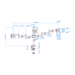 TooQ DB1327TN-B support d'écran plat pour bureau 27" Noir - Vue supplémentaire 9
