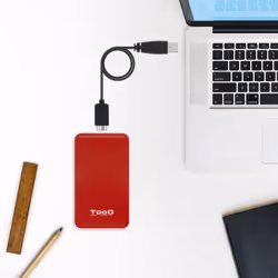TooQ TQE-2528R Boîtier de disques de stockage Enceinte ssd Rouge 2.5" - Vue supplémentaire 4