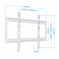 TooQ LP41130F-B support pour téléviseur 2,54 m (100") Noir - Vue supplémentaire 8