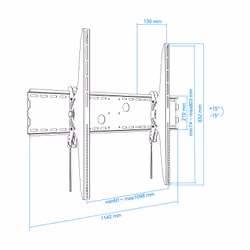 TooQ LP42130T-B support pour téléviseur 2,54 m (100") Noir - Vue supplémentaire 8